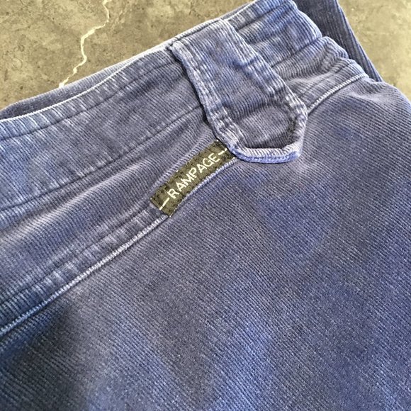 Vintage 90s Rampage Navy Velvet Low Rise Bootcut Jeans, Size 9 - Picture 11 of 16